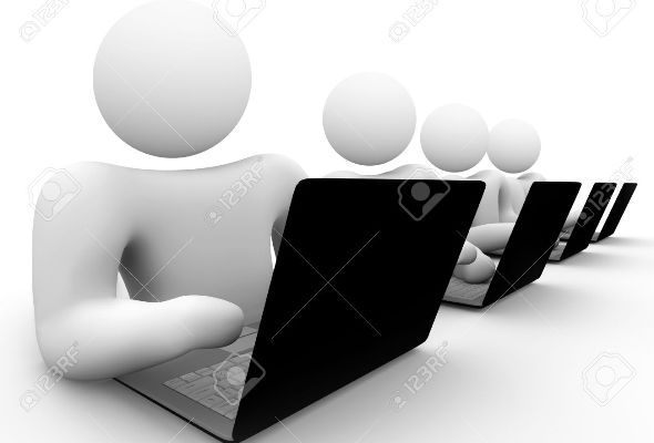 5582894-A-bank-of-people-working-on-black-laptop-computers-Stock-Photo