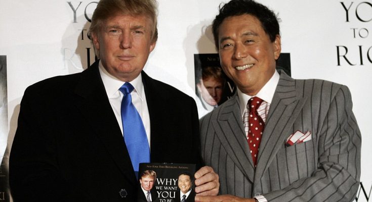 Donald Trump (L) and Robert Kiyosaki